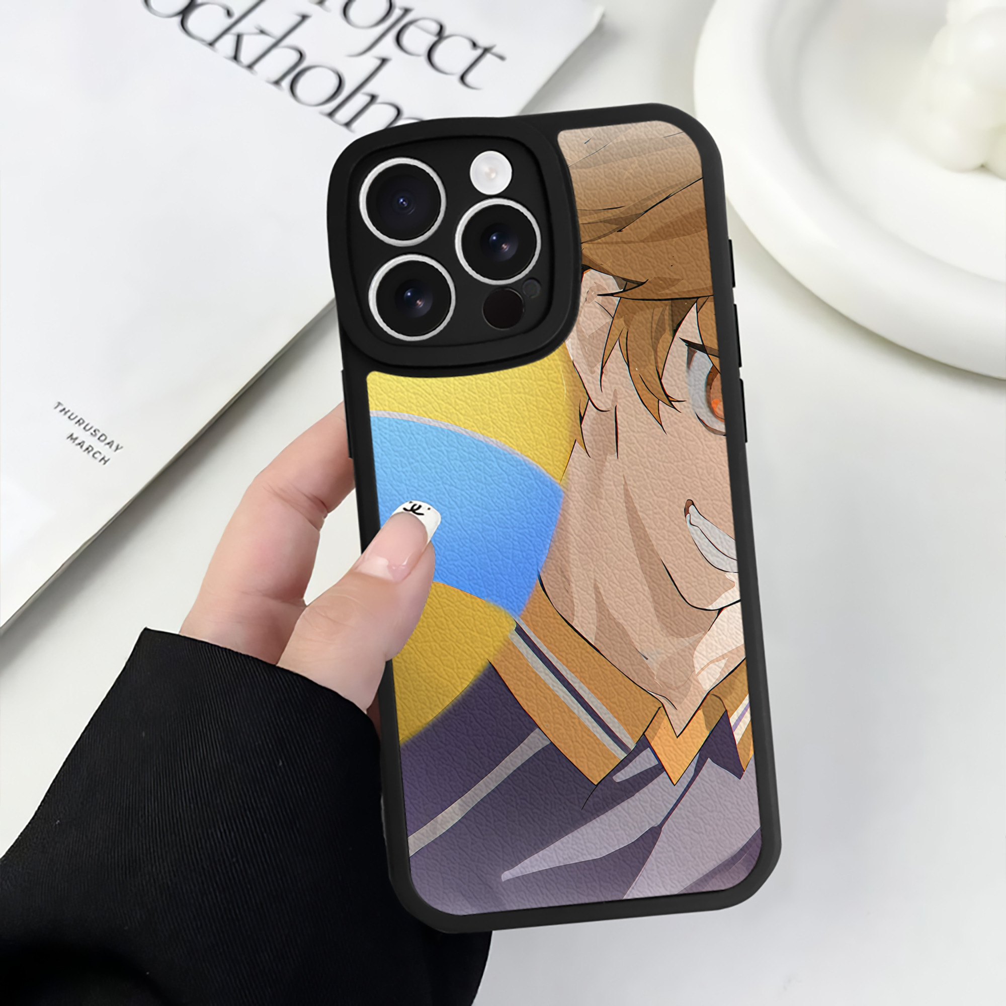 （画像用） ハイキュー!! Haikyu!! 【iPhone 16シリーズ対応】シリコンスマホケース（レザー調） 材質：シリコン